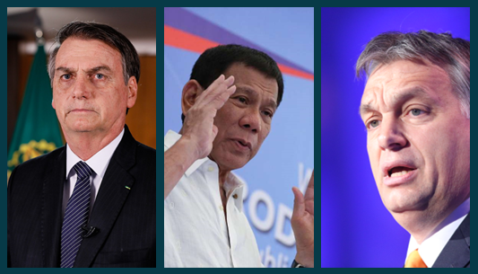 Bolsonaro, Duerte, and Orban.