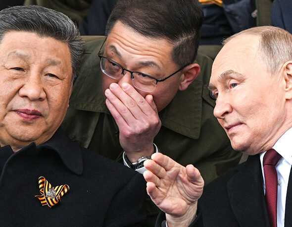 President of Russia Vladimir Putin with General Secretary of the Chinese Communist Party Xi Jinping at the military parade to mark the 80th anniversary of Victory in the Great Patriotic War.