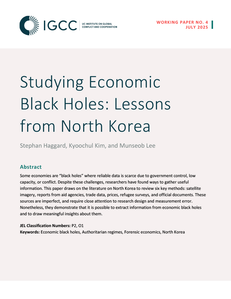 PDF cover page, IGCC working paper: