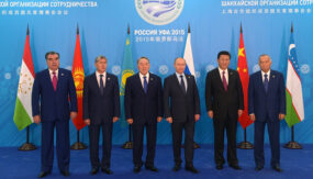 Leaders photo at the Summit of the Shanghai Cooperation Organization, 2015.