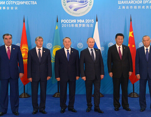 Leaders photo at the Summit of the Shanghai Cooperation Organization, 2015.